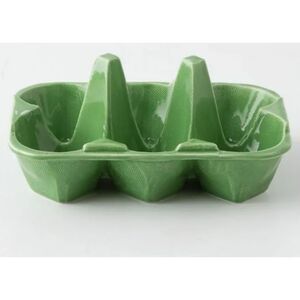 Anthropologie Kelly Green Half-Dozen Ceramic Egg Crate / Excellent